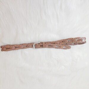 Leather Vintage Brown Braided Rope Belt Men's Size 42